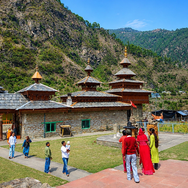 Temple visit during an Uttarakhand pilgrimage