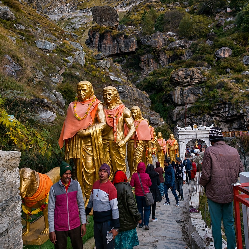 Pandav Statue during an Uttarakhand pilgrimage tour