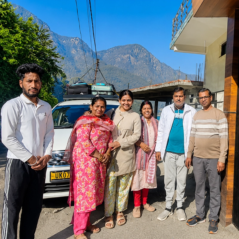 Travellers with Uttarakhand Trails owner Saurabh Ji